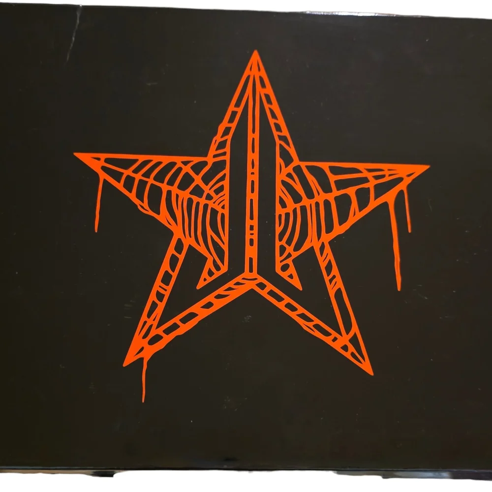 NEW Jeffree Star Black Soft Touch Mirror with Orange Star Design
